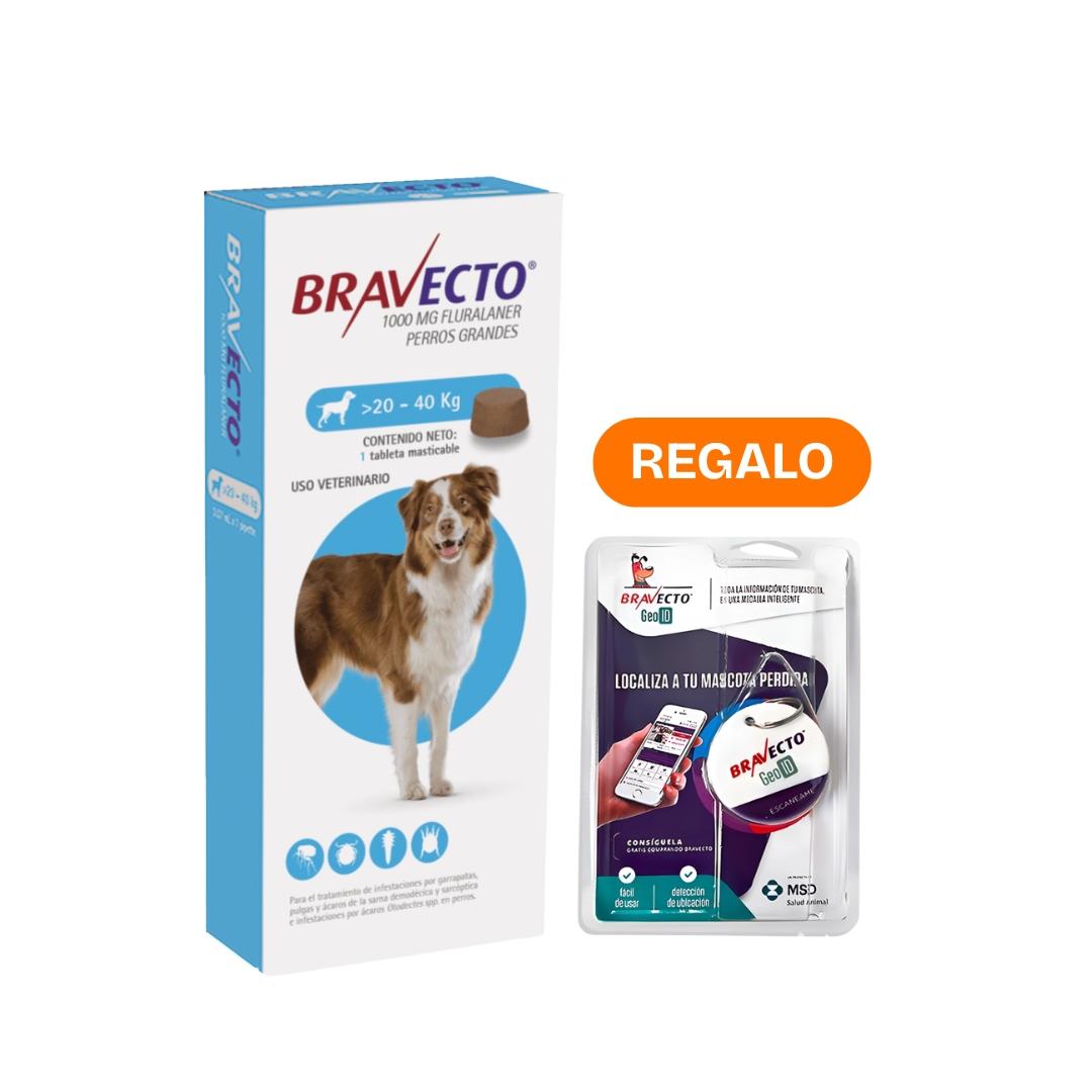 Bravecto 1000mg. (20Kg – 40Kg)