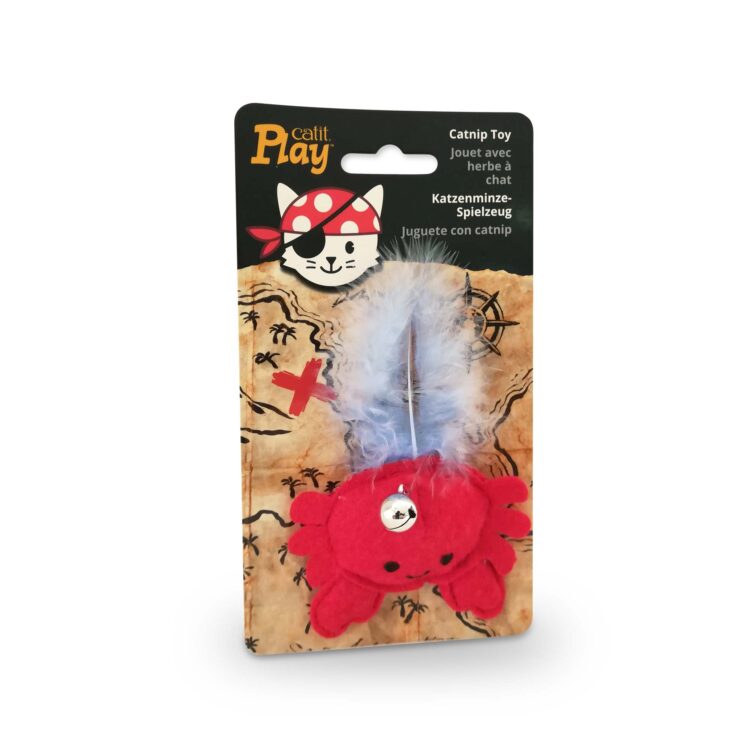 Juguete Play Pirates Cangrejo Con Catnip Y Plumas Cat It - Imagen 2