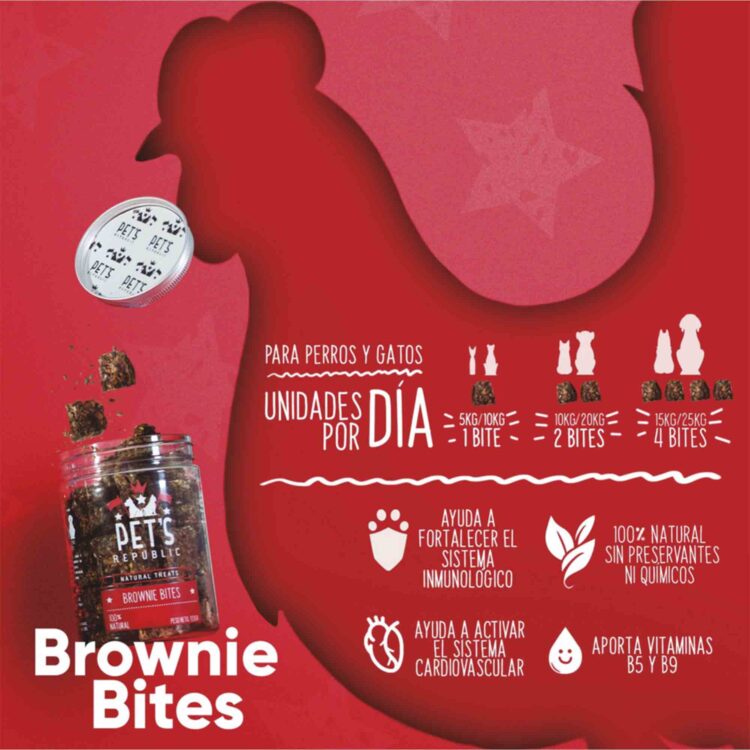 Pets Republic Brownie Bites 133gr - Imagen 2