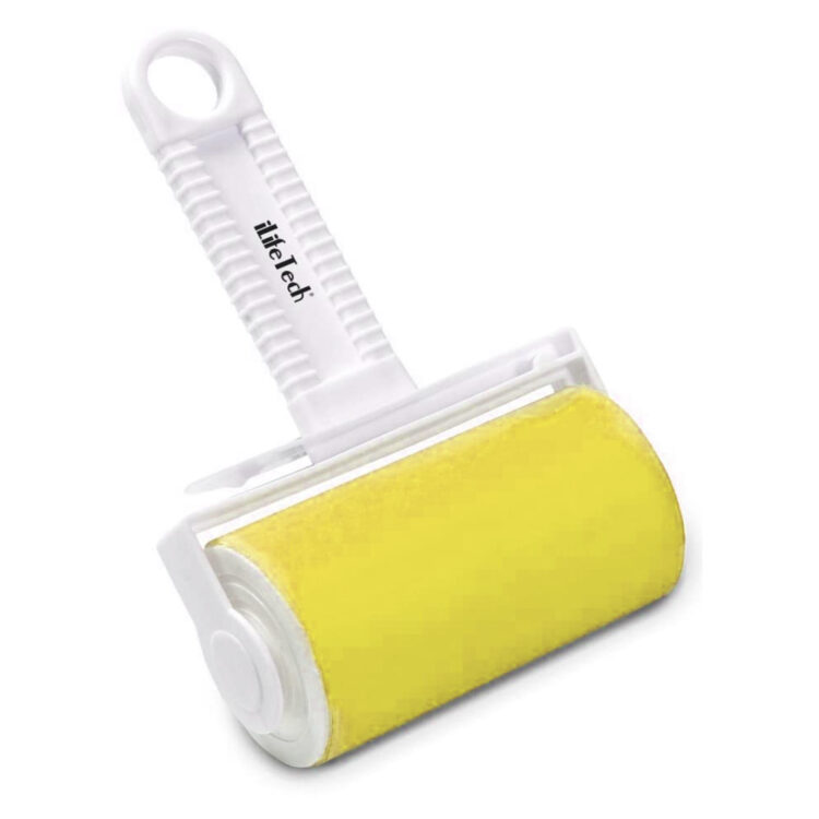 Rodillo Pegajoso Lavable Para Pelo Y Pelusa Amarillo