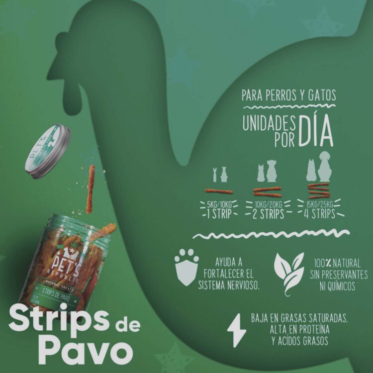 Pets Republic Strips De Pavo 88gr - Imagen 2