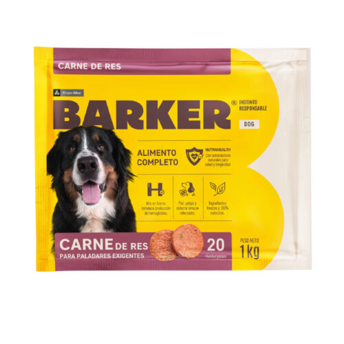 Barker Carne De Res 1 Kg. (20 Hamburguesas)