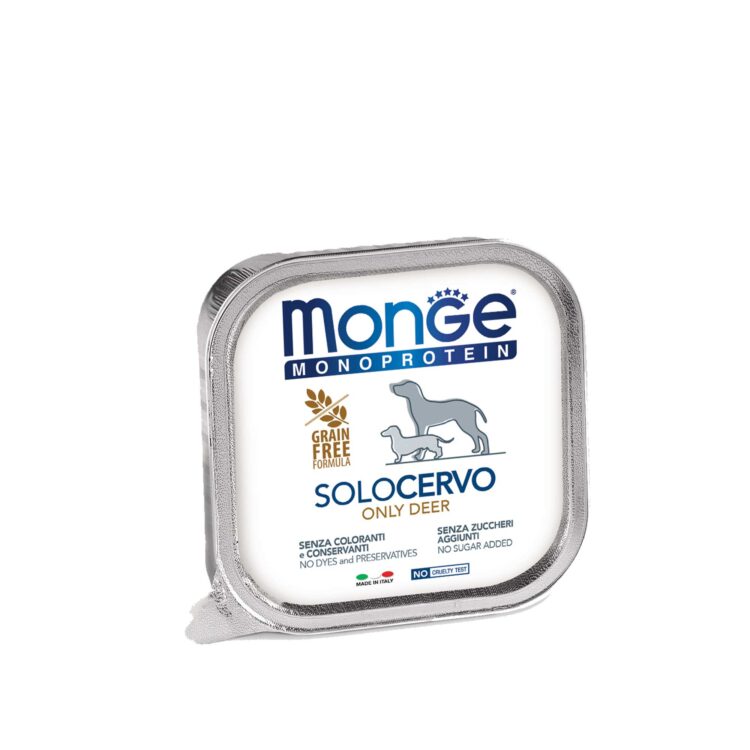 MONGE CANINE ADULT MONOPROTEIN CIERVO LATA