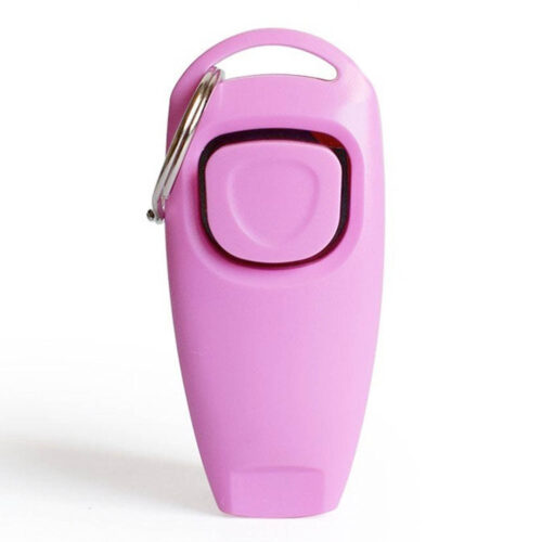 Clicker + Silbato Para Adiestramiento Rosa