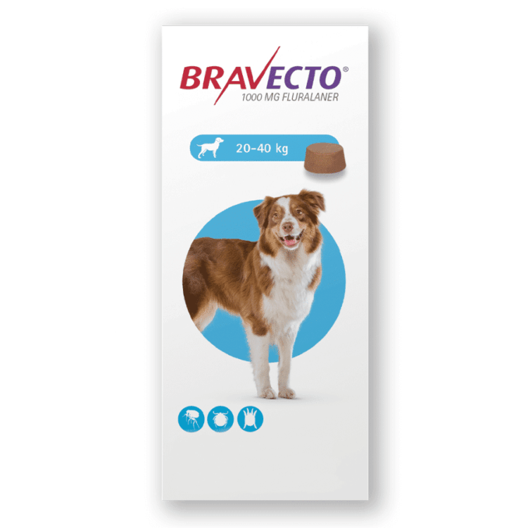 Bravecto 1000mg. (20Kg – 40Kg)