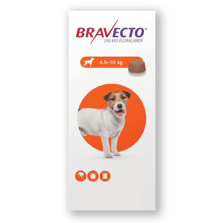 Bravecto 250mg. (4.5Kg – 10Kg)