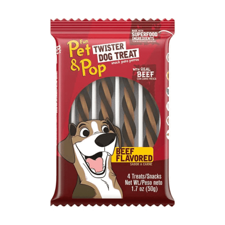 Fun Pet and Pop Twister Beef 50 gr