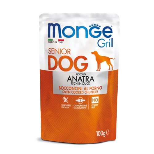 Monge Canine Grill Senior Pato Sobre 100G