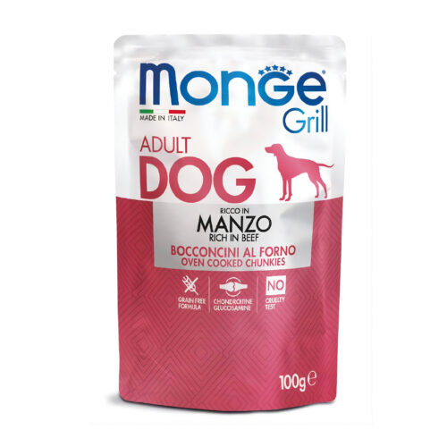 Monge Canine Grill Adulto Carne de Res Sobre 100G
