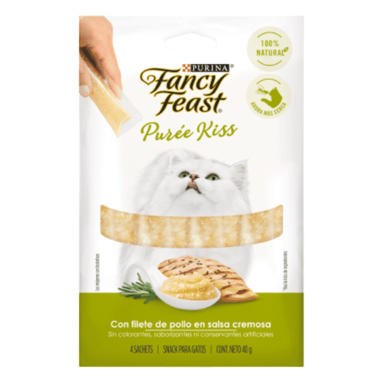 Fancy Feast Purée Kiss Filete de Pollo 4 x 10gr