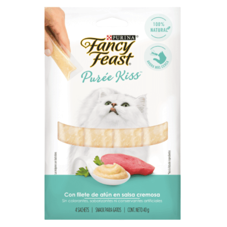 Fancy Feast Purée Kiss Filete de Atún 4 x 10gr