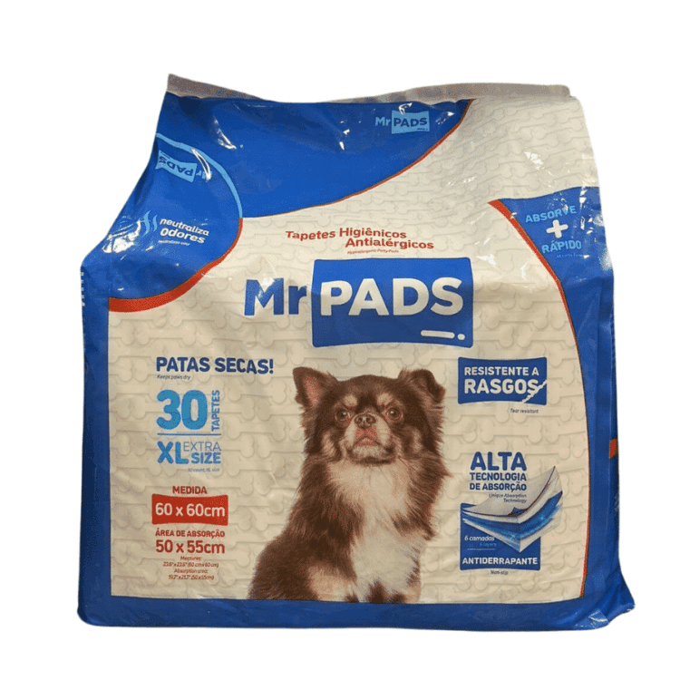 MR. PADS Tapetes Antialérgicos 60X60 CM X 30 UNDS