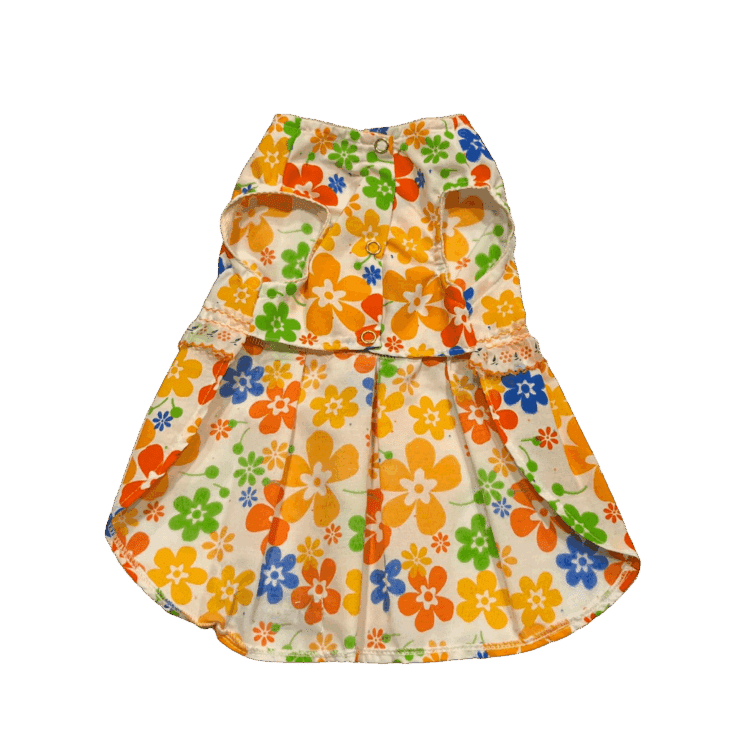 Vestido Flores Naranja - Imagen 2