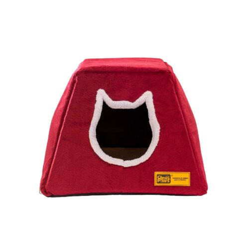 Claws And Paws Casa Para Gatos 3 En 1 V2 Rojo