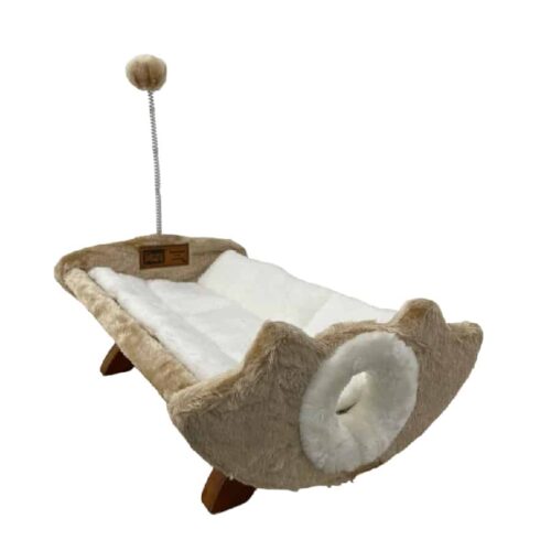 Cama de madera para gatos (48x31x19cm)