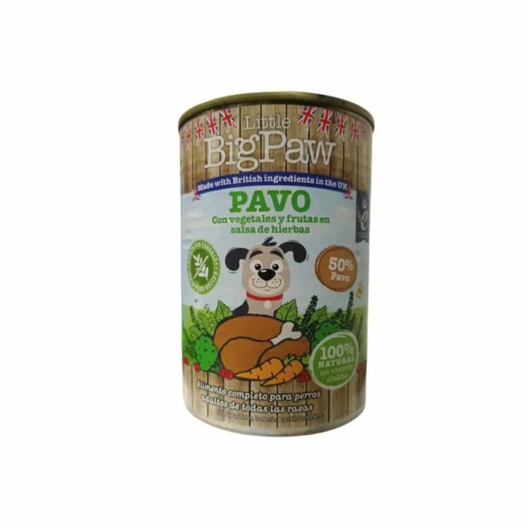 Little Big Paw Pavo con vegetales y frutas en salsa de hierbas