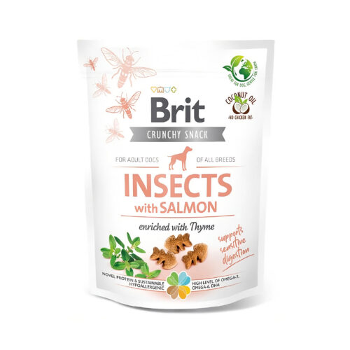 Brit Crunchy Snack Insects with Salmon 200gr