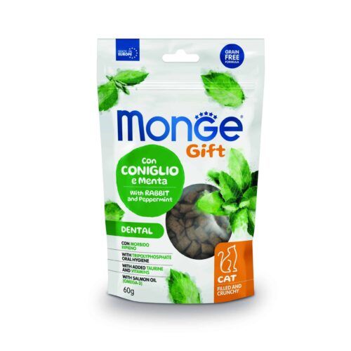 Monge Gift Dental Filled and Crunchy Cat Adult – Conejo y Menta