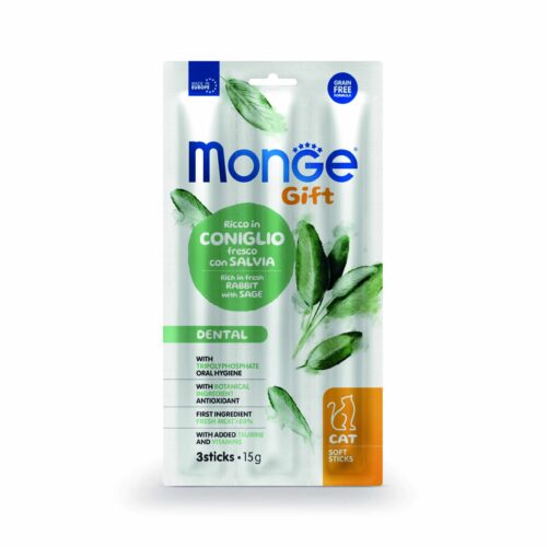 Monge Gift Soft Sticks Dental Cat Adult – Conejo y Salvia
