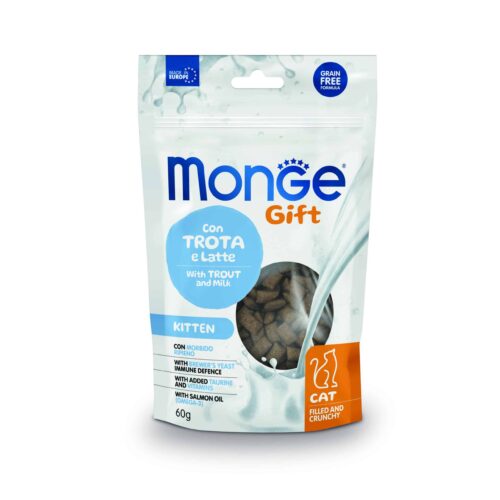 Monge Gift Filled and Crunchy Growth Support Cat Kitten – Trucha y Leche