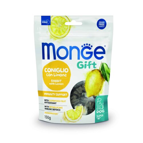 Monge Gift Super M Immunity Support Dog Adult – Conejo y Limón
