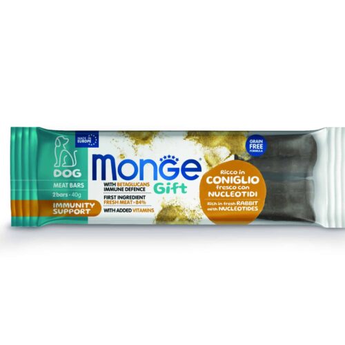 Monge Gift Meat Bars Immunity Support Dog Adult – Conejo y Nucleotidos