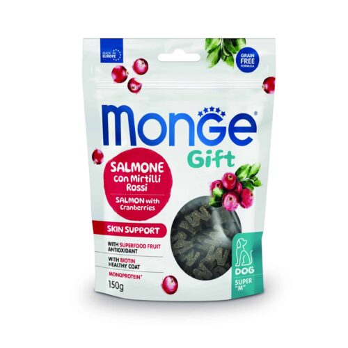 Monge Gift Super M Skin Support Dog Adult – Salmon y Arandanos