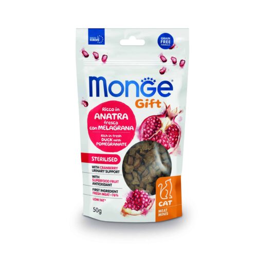 Monge Gift Meat Minis Cat Sterilized – Pato y Granada