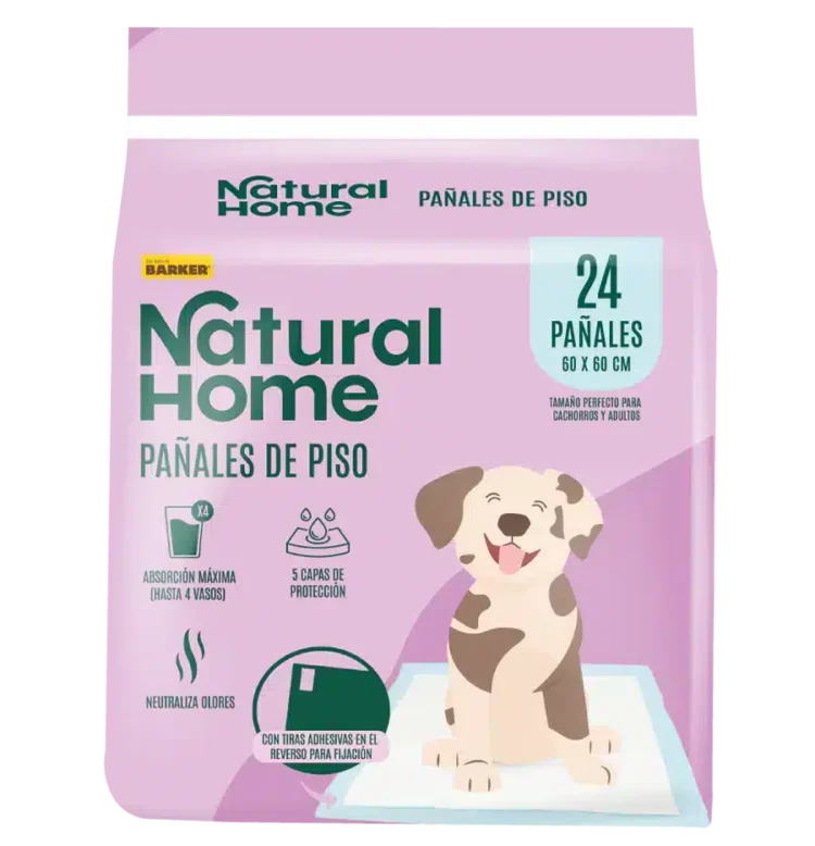 Barker Pañales Natural Home x 24 uds