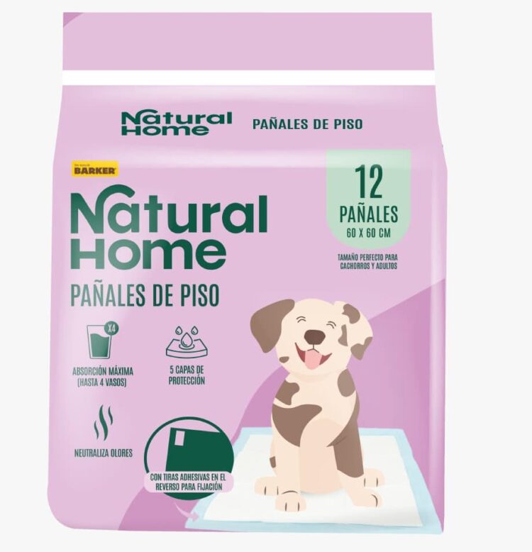 Barker Pañales Natural Home x 12 uds