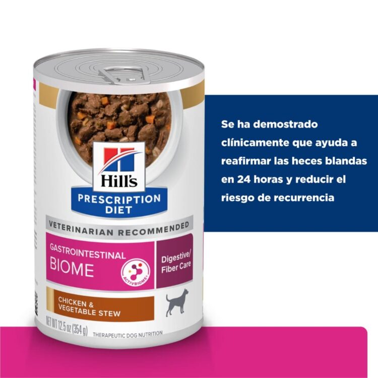 Hills Prescription Diet Gastrointestinal Biome Cuidado Digestivo Estofado de Pollo y Vegetales para Perro - Imagen 2