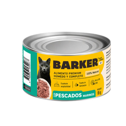 Barker Cat Alimento Húmedo Lata – Pescados Marinos