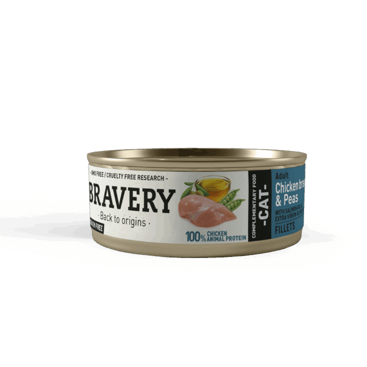 Bravery Chicken and Peas Adult Cat Wet Food