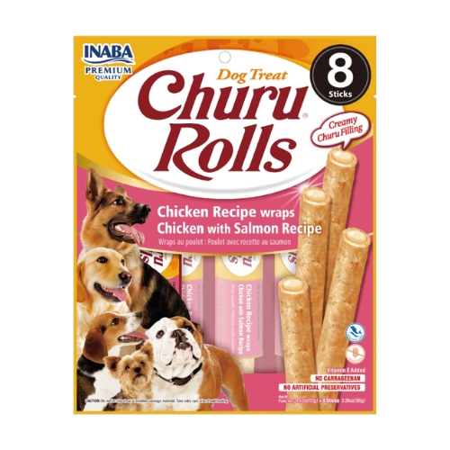 Churu Rolls For Dog Recipe Wraps Chicken With Salmon 8 Unidad