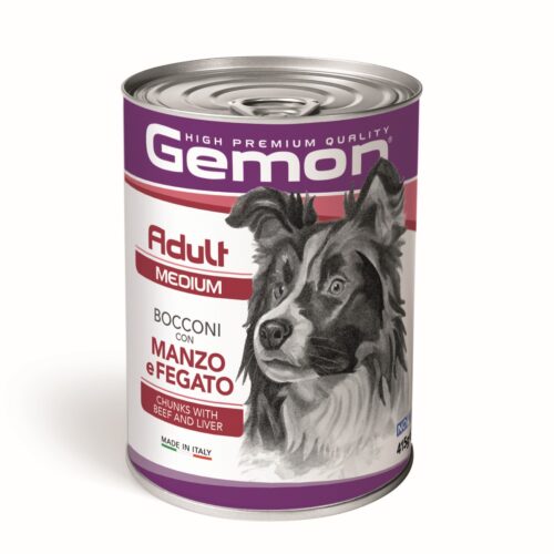 Gemon Adulto Medio Trozos Grandes con Carne de Res e Hígado