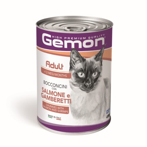 Gemon Adulto Trozos Pequeños con Salmón y Camarones