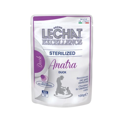 LeChat Excellence Esterilizado Trozos Pequeños de Pato
